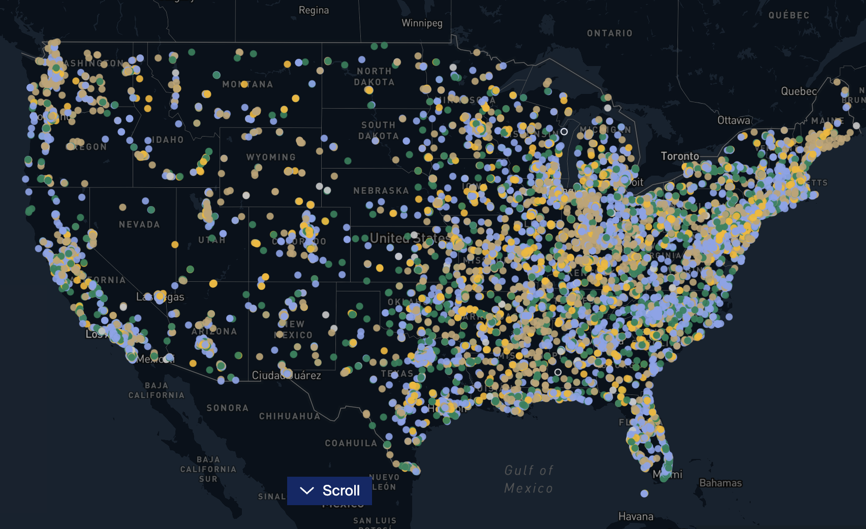 Real-Time Geographic Data Maps